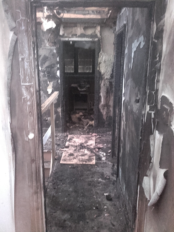 EB News flash! Fire damaaged home repair